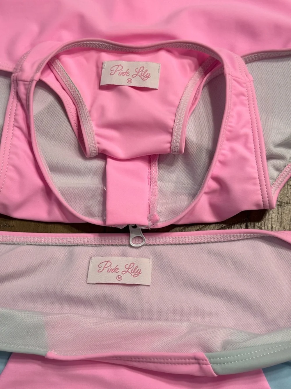 Pink Lily Colorblock Swim| Two piece| Medium - Picture 4 of 4